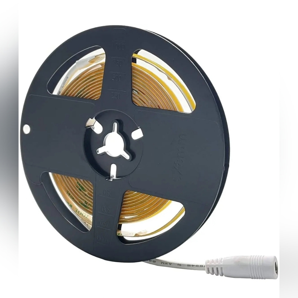 KQO FCOB LED Strip Lights (Warm  White 3000K Dc24V),90Ra 8Mm Width 9.84FT / 3M